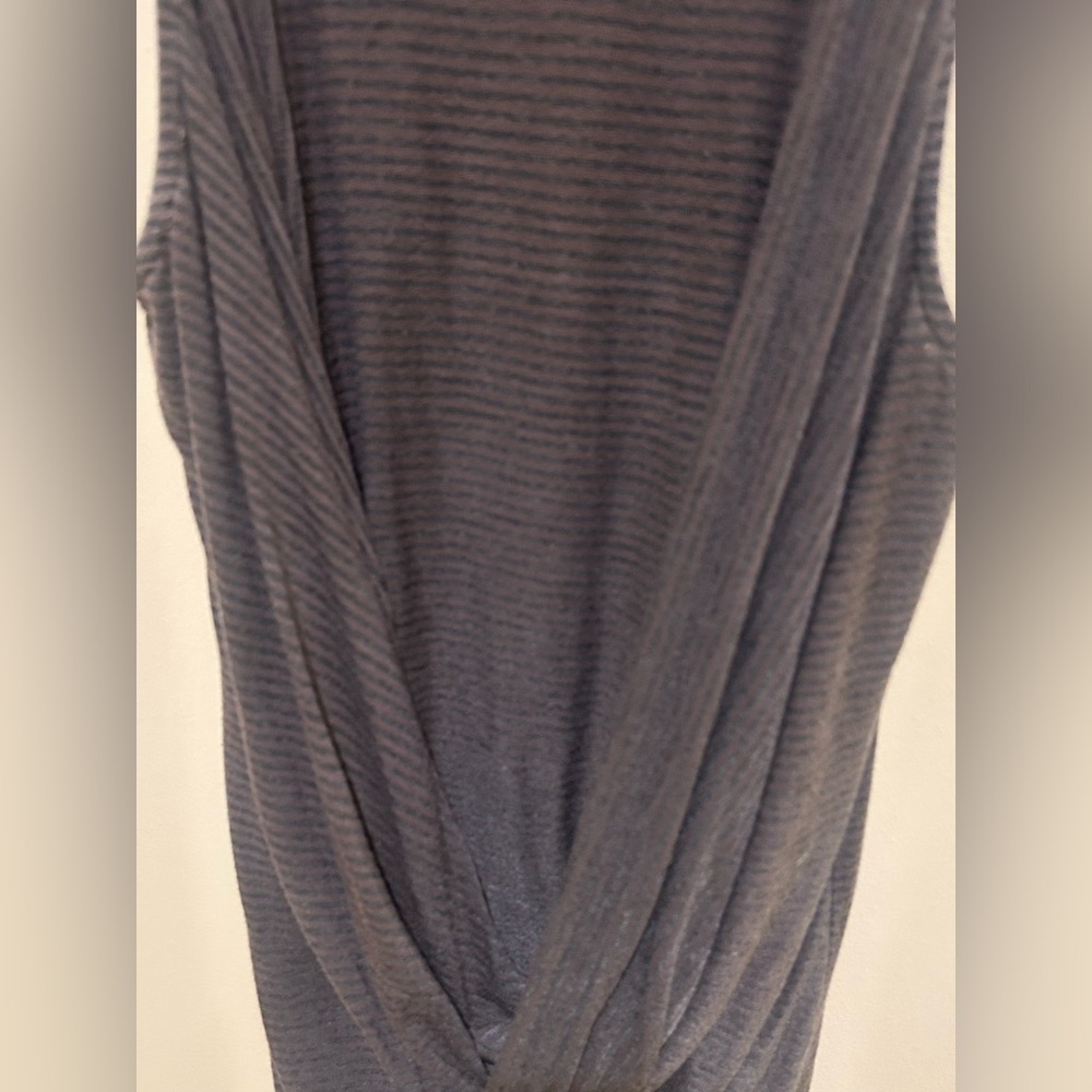 Saint Grace Brown Ribbed Tank Top with Black Stripes Open Back Size M - Picture 4 of 4